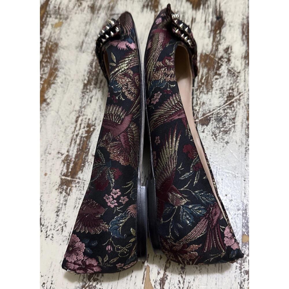 SAM EDELMAN RAISA FLORAL STUDDED FLATS WOMENS Size 8 - Picture 4 of 15